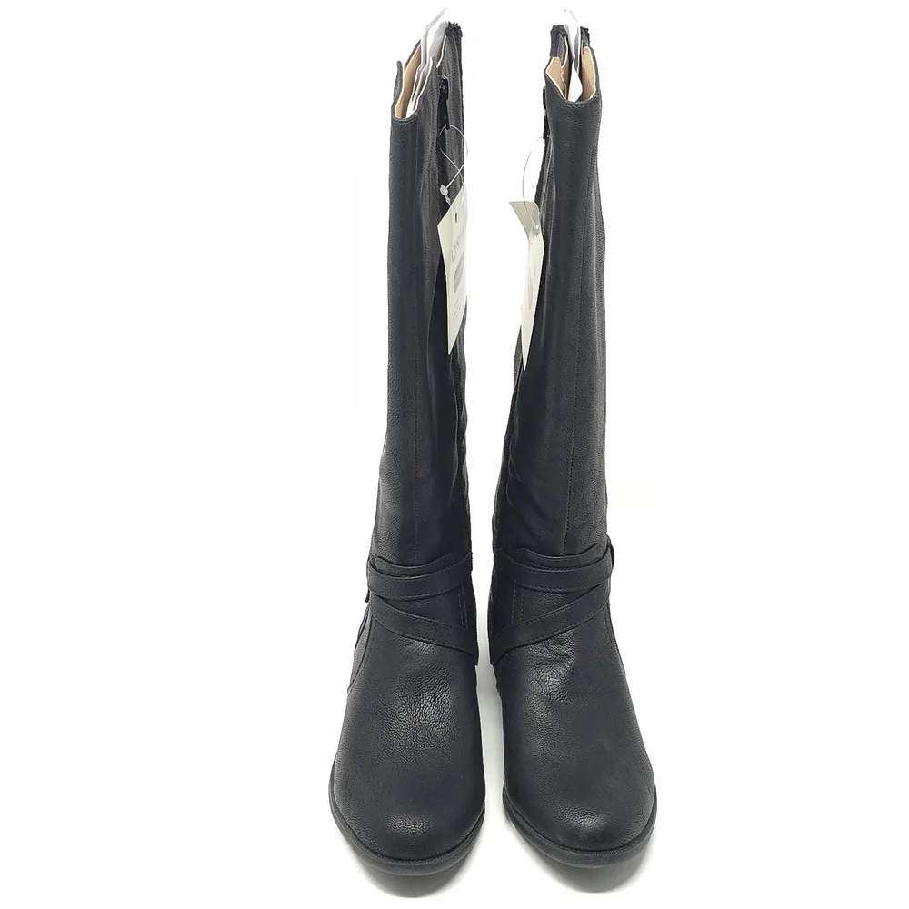 LifeStride Xtrovert Black Wide Calf Riding Boots  Water-Resistant - Picture 7 of 12